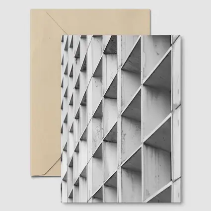 Concrete Building Facade Abstract Black White
