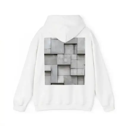 Gray Concrete Blocks Geometric Abstract Wall