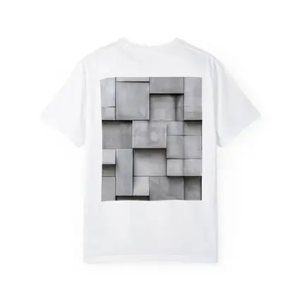 Gray Concrete Blocks Geometric Abstract Wall