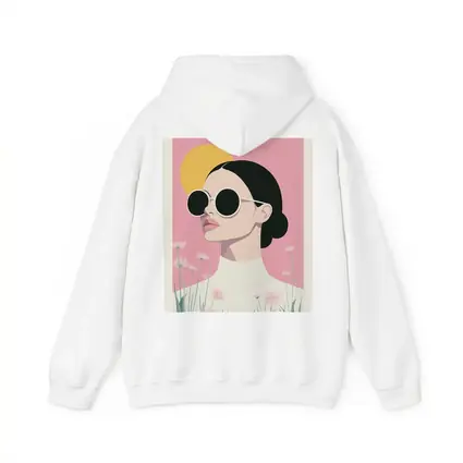 Woman Sunglasses Pink Floral Minimal Fashion Art