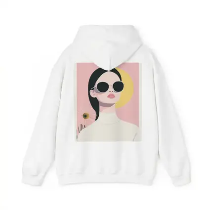 Minimal Woman Sunglasses Pink Floral Background