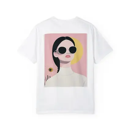 Minimal Woman Sunglasses Pink Floral Background