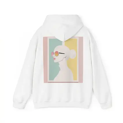 Minimalist Woman Profile Pastel Color Block