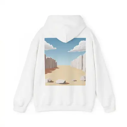 Desert Canyon Illustration With Blue Sky