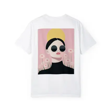 Woman Sunglasses Daisies Yellow Sun Pink