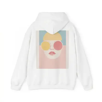 Pastel Fashion Woman Face With Sunglasses