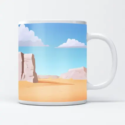 Desert Canyon Flat Design Illustration Art