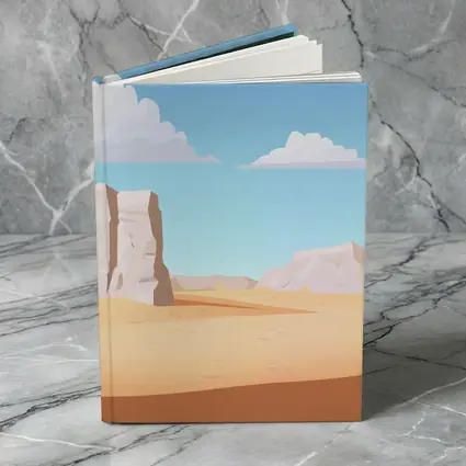 Desert Canyon Flat Design Illustration Art
