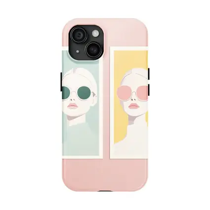 Minimalist Fashion Women Sunglasses Pastel Portrait