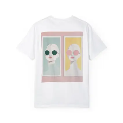 Minimalist Fashion Women Sunglasses Pastel Portrait