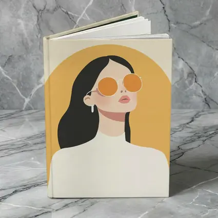 Minimalist Woman Portrait Yellow Arch Background