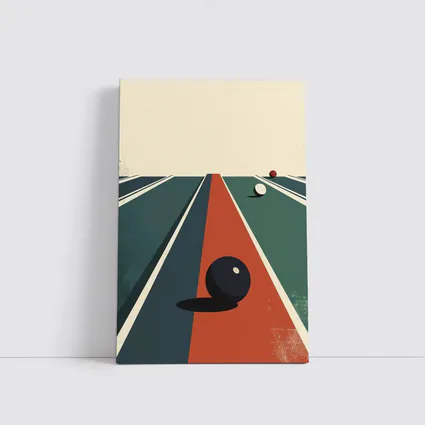 Retro Bowling Alley Minimalist Art Print
