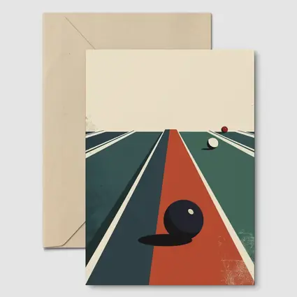 Retro Bowling Alley Minimalist Art Print