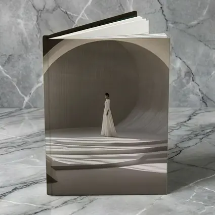 Woman White Dress Minimalist Arch Architecture