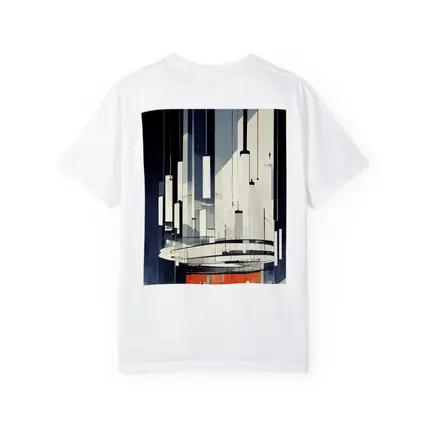 Futuristic Architecture Interior Illustration Dark Blue