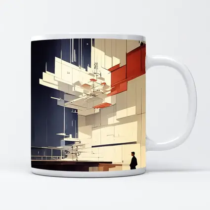 Modernist Interior Architecture Figure Geometric Art