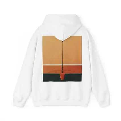 Minimalist Drop Falling Into Orange Pool