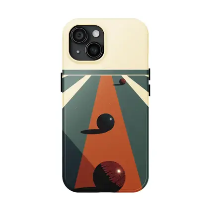 Retro Bowling Alley Geometric Minimalist Art