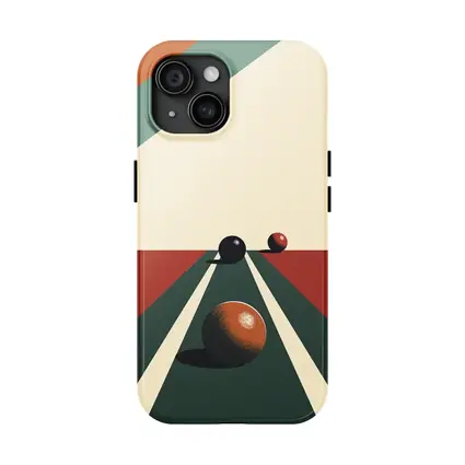 Retro Bocce Balls Minimalist Geometric Art