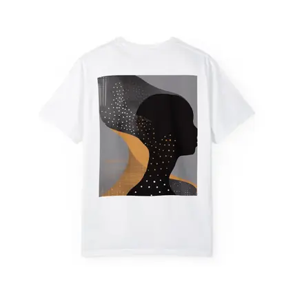 Black Female Silhouette Abstract Gray Background Art