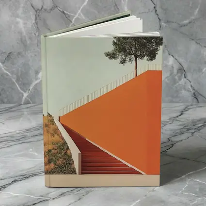 Orange Staircase Wall Lone Pine Tree