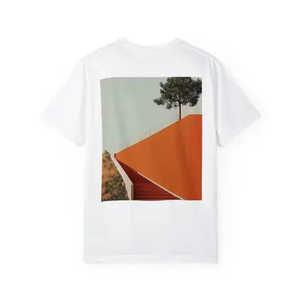 Orange Staircase Wall Lone Pine Tree