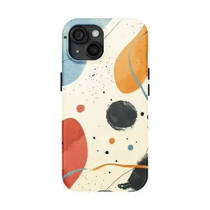 Colorful Abstract Shapes Beige Minimal Art