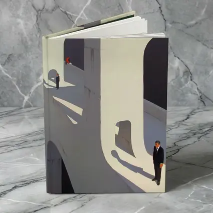 Surreal Architecture Men Standing Bold Shadows