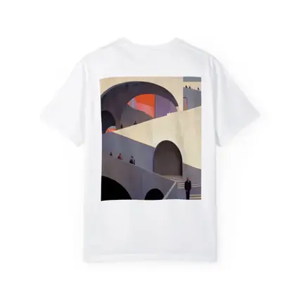 Architectural Arches Brutalist Building People Scene