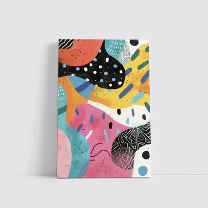 Colorful Abstract Shapes Mixed Pattern Art