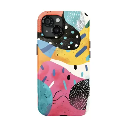 Colorful Abstract Shapes Mixed Pattern Art
