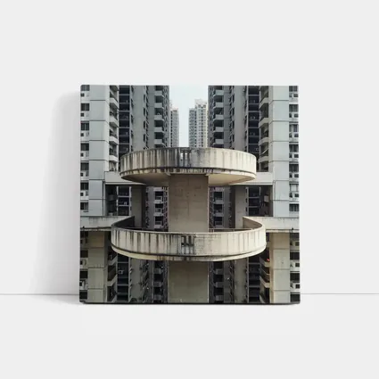 Brutalist Concrete Tower Urban High Rise