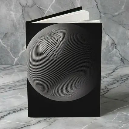 Geometric Line Sphere Black Background Abstract