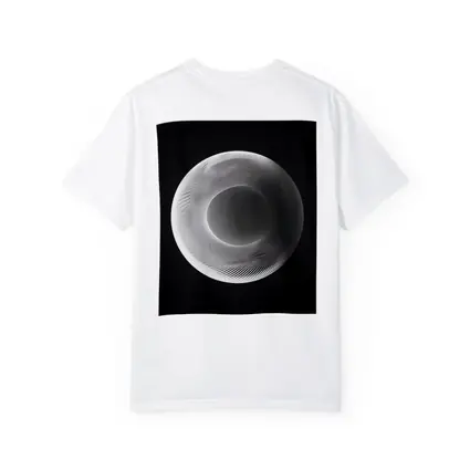 White Geometric Torus Form Black Background