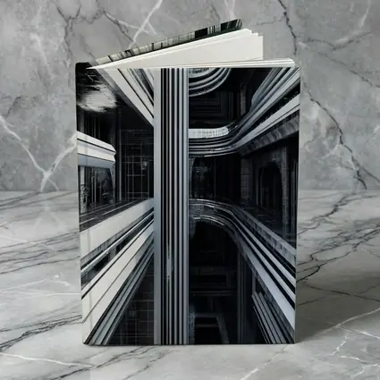 Futuristic Dark Architecture Abstract Symmetry Art