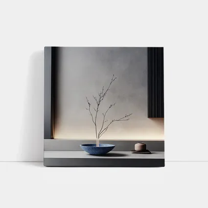 Blue Bowl Bare Branch Japanese Minimal Interior