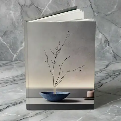Blue Bowl Bare Branch Japanese Minimal Interior