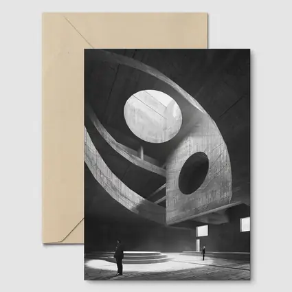 Brutalist Concrete Interior Architecture Black White