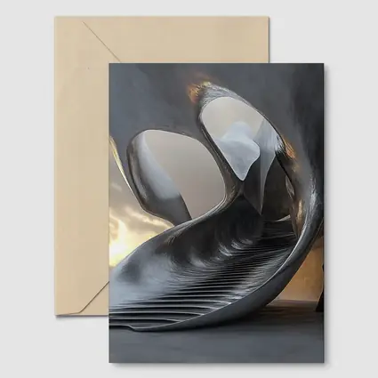Abstract Sculptural Architecture Human Figure Sunset