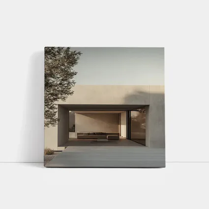 Minimalist Concrete House Open Living Space