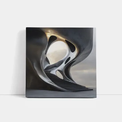 Futuristic Concrete Architecture Organic Flowing Structure