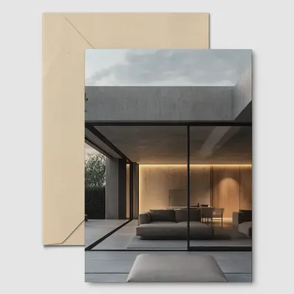 Minimalist Concrete Home Open Living Space