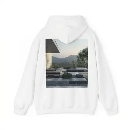 Minimalist Concrete Terrace Mountain Landscape View