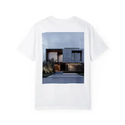 Modern Concrete House Exterior Dusk Sky
