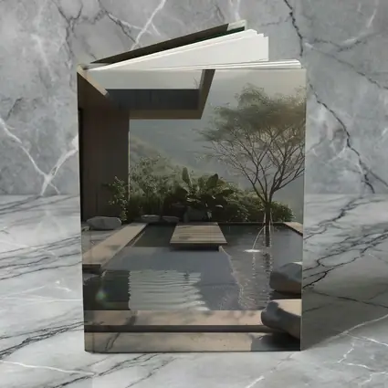 Modern Zen Courtyard Pool Mountain View