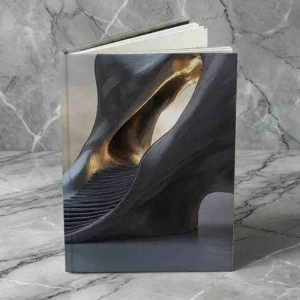 Futuristic Organic Architecture Gold Light Structure