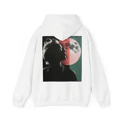 Woman Silhouette Pink Moon Pop Art