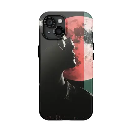 Woman Silhouette Pink Moon Pop Art