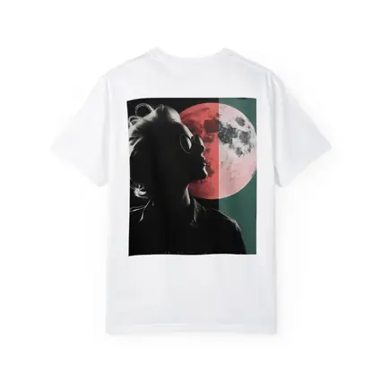 Woman Silhouette Pink Moon Pop Art