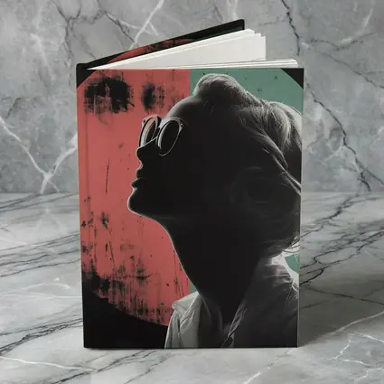 Woman Silhouette Pop Art Circle Background